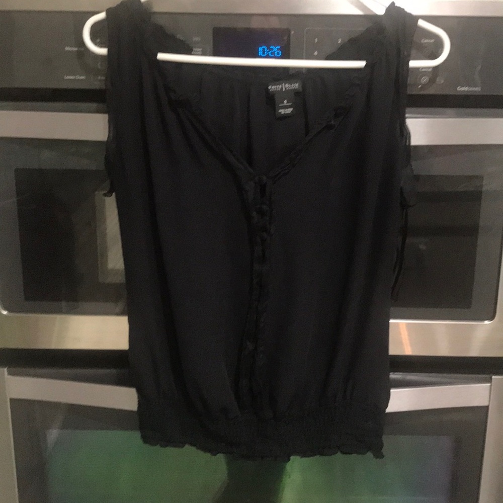 Sheer black top